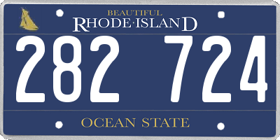 RI license plate 282724