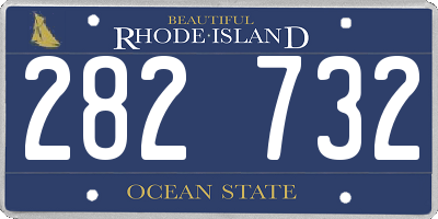 RI license plate 282732