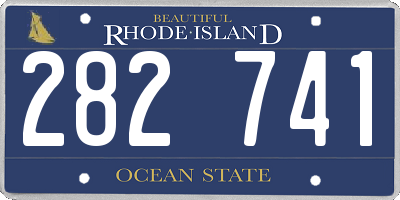 RI license plate 282741