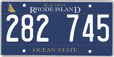 RI license plate 282745