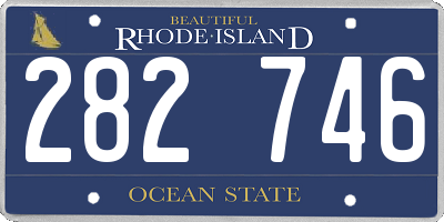 RI license plate 282746