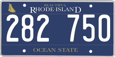 RI license plate 282750