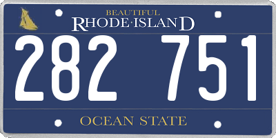 RI license plate 282751