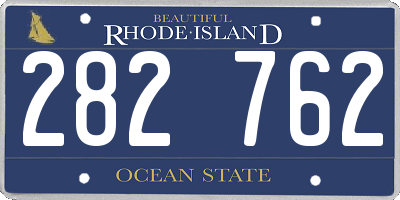 RI license plate 282762