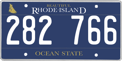 RI license plate 282766