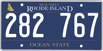RI license plate 282767