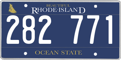 RI license plate 282771