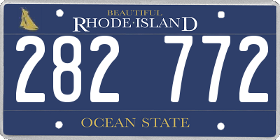 RI license plate 282772