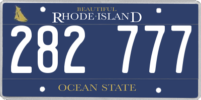 RI license plate 282777