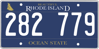 RI license plate 282779