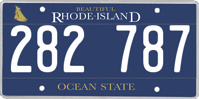 RI license plate 282787