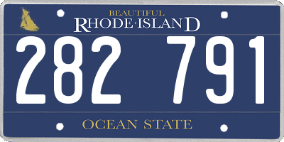 RI license plate 282791