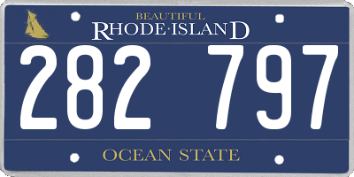RI license plate 282797