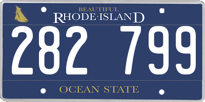 RI license plate 282799