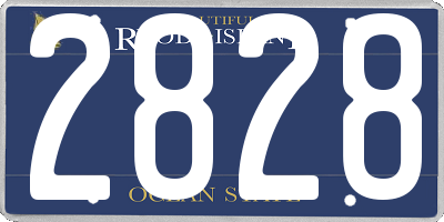 RI license plate 2828