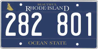 RI license plate 282801
