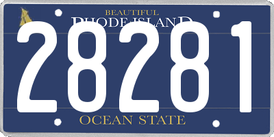 RI license plate 28281