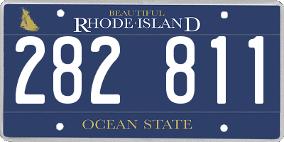 RI license plate 282811