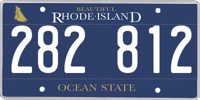 RI license plate 282812