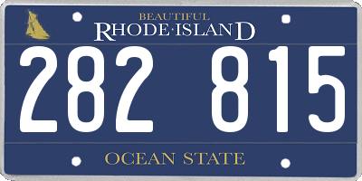 RI license plate 282815