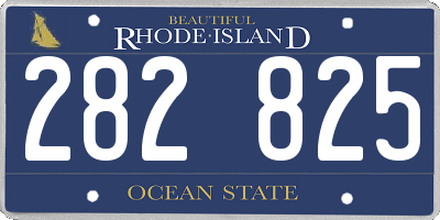 RI license plate 282825