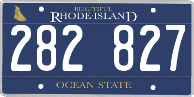 RI license plate 282827