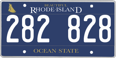 RI license plate 282828