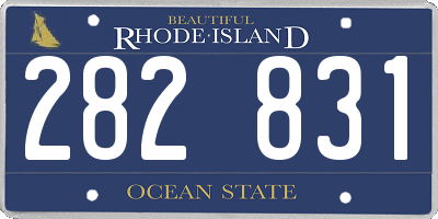 RI license plate 282831