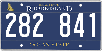 RI license plate 282841
