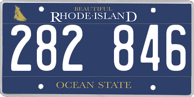 RI license plate 282846