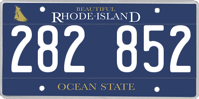 RI license plate 282852