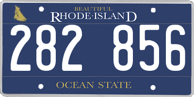 RI license plate 282856