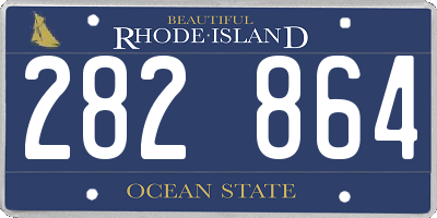 RI license plate 282864