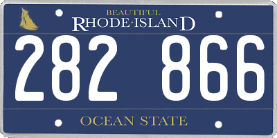 RI license plate 282866