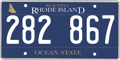 RI license plate 282867