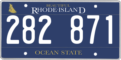 RI license plate 282871