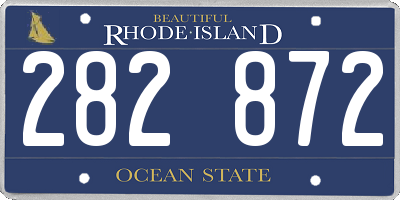 RI license plate 282872