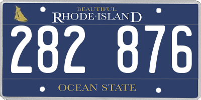 RI license plate 282876