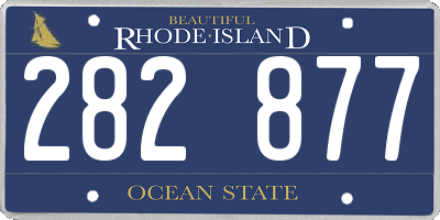 RI license plate 282877