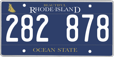 RI license plate 282878