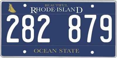 RI license plate 282879