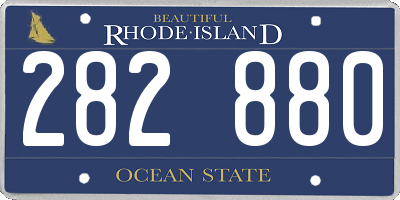 RI license plate 282880