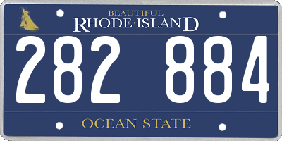 RI license plate 282884