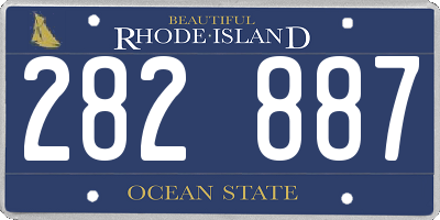 RI license plate 282887