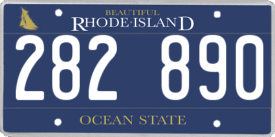 RI license plate 282890