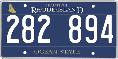 RI license plate 282894