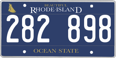 RI license plate 282898