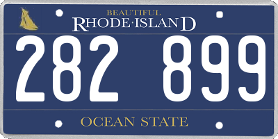 RI license plate 282899