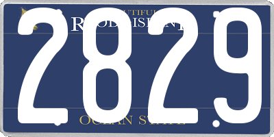 RI license plate 2829