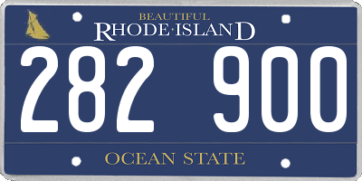RI license plate 282900